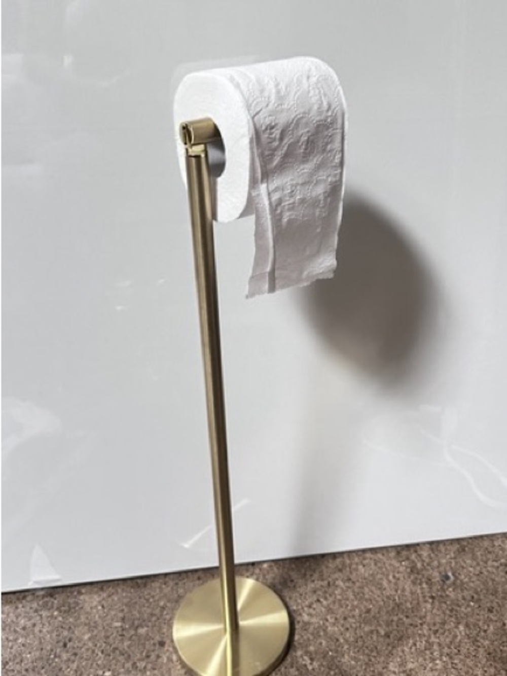 Brass Free-Standing Toilet dumper Paper Holder - Sleek Gold Finish